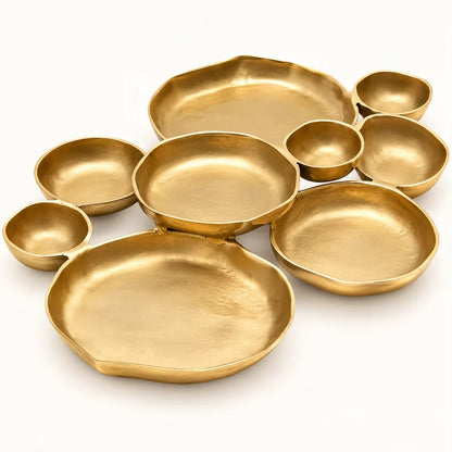 Luksuriøs serveringsbakke med 9 rum til snacks