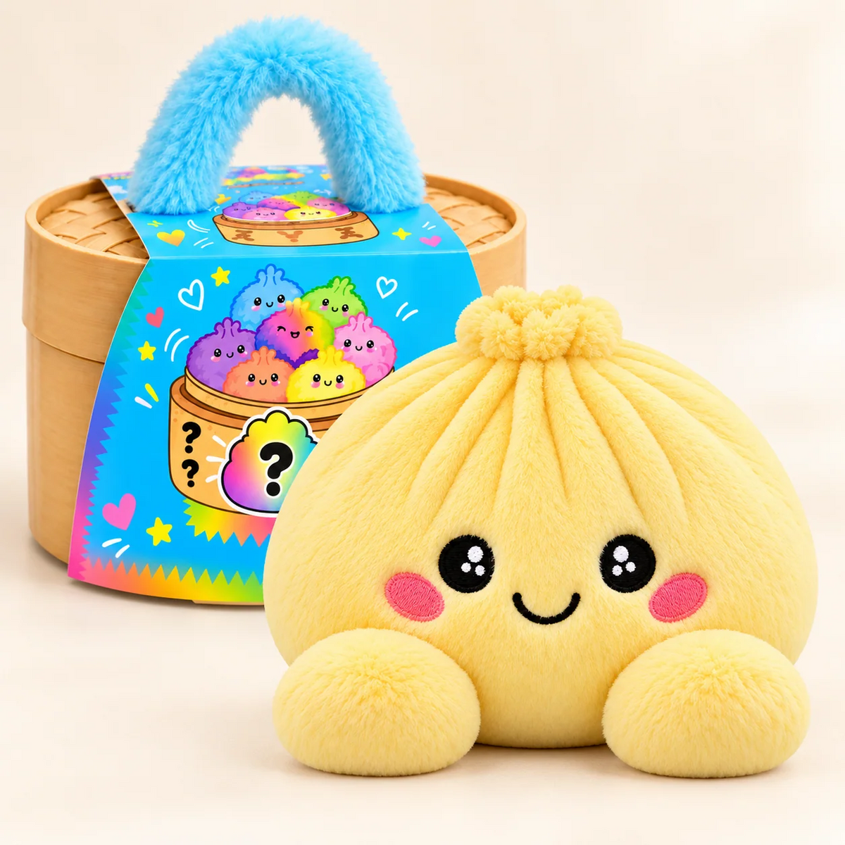 Dumpling squishy-bamser med dampkurv
