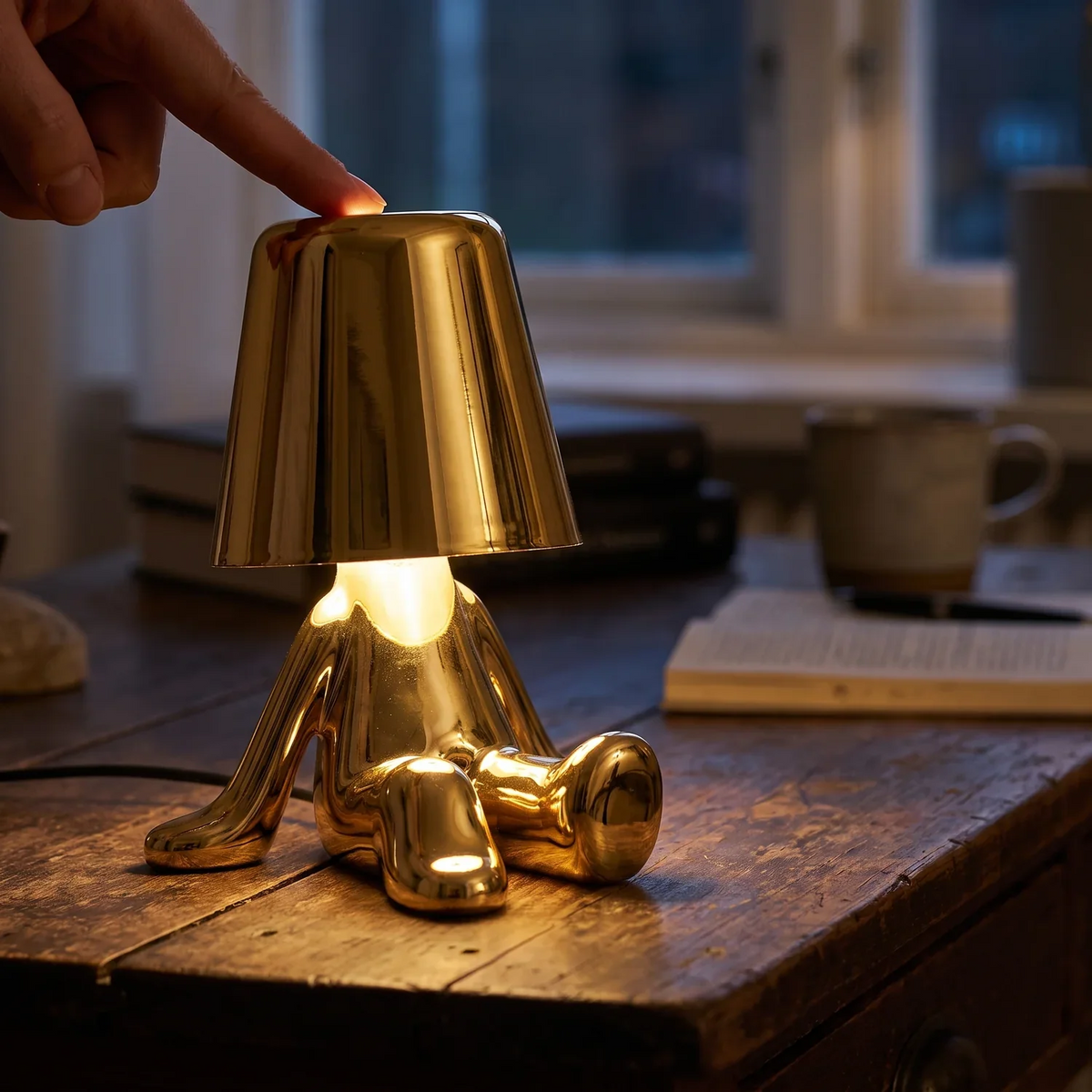 Otto trådløs bordlampe med touchbetjening