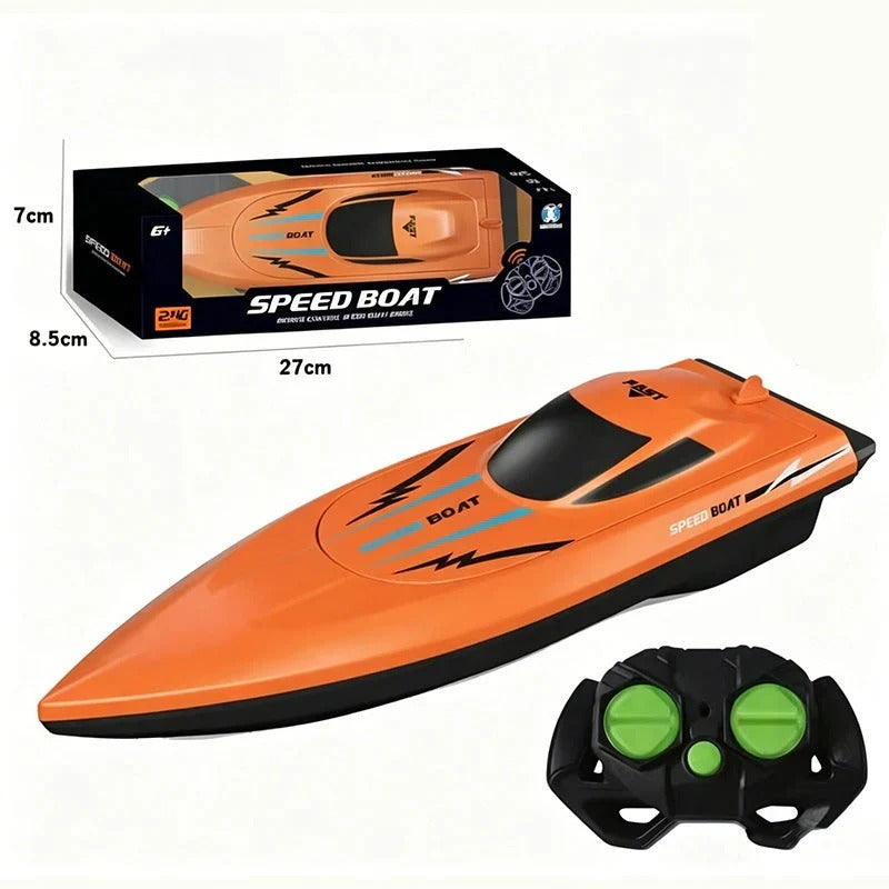 2,4 GHz superhurtig RC-racerbåd med dobbeltmotorer