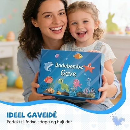 12-delt badebombe-gavesæt til børn