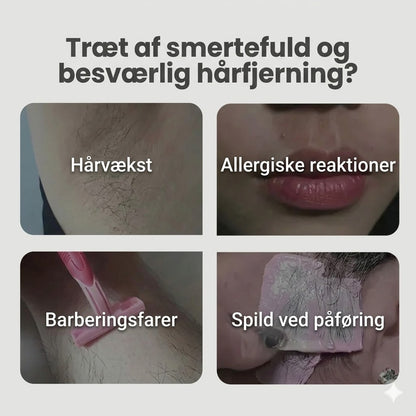 Mild og smertefri creme til fjernelse af ansigtshår