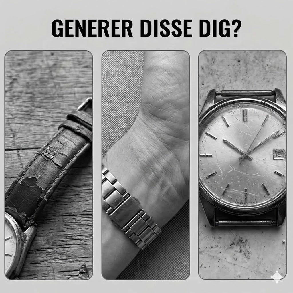 Minimalistisk kvartsur til mænd med datovisning