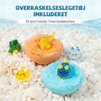 12-delt badebombe-gavesæt til børn