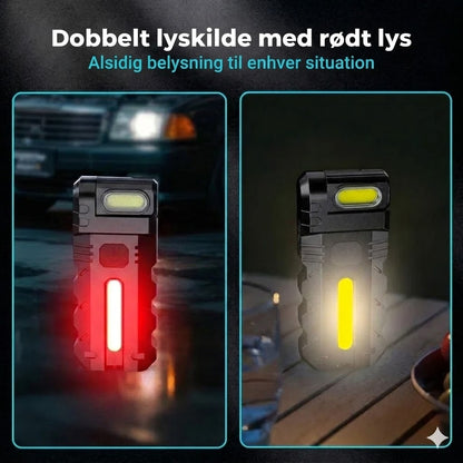 LED-arbejdslampe med 180° drejeligt hoved
