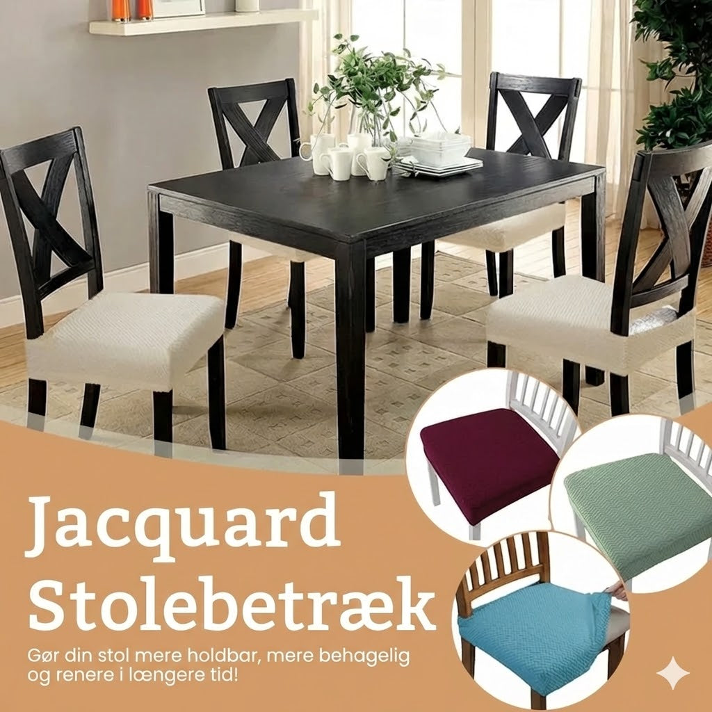 Vandtæt jacquard-stolebetræk: Stilfuldt & pletfrit