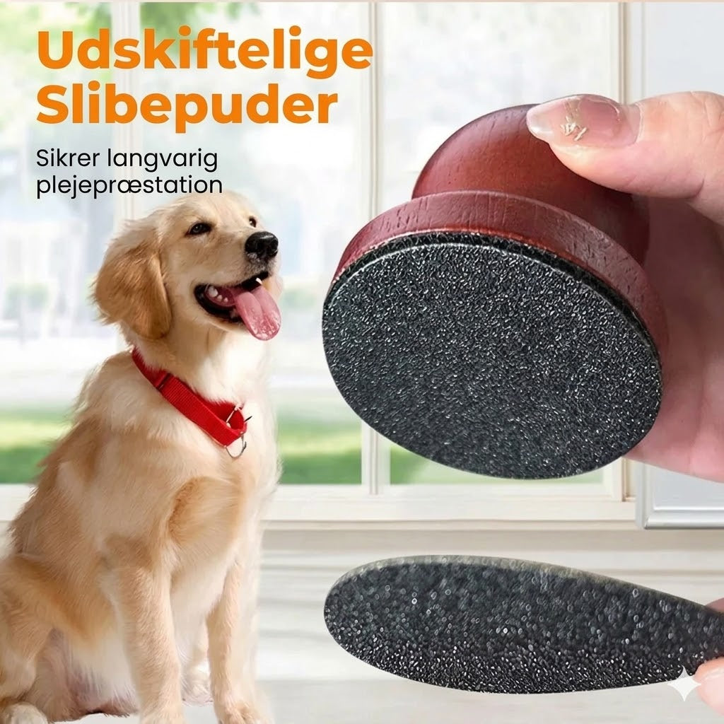 Neglefil i træ til kæledyr med udskiftelige filepuder
