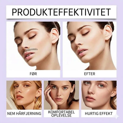 Mild og smertefri creme til fjernelse af ansigtshår