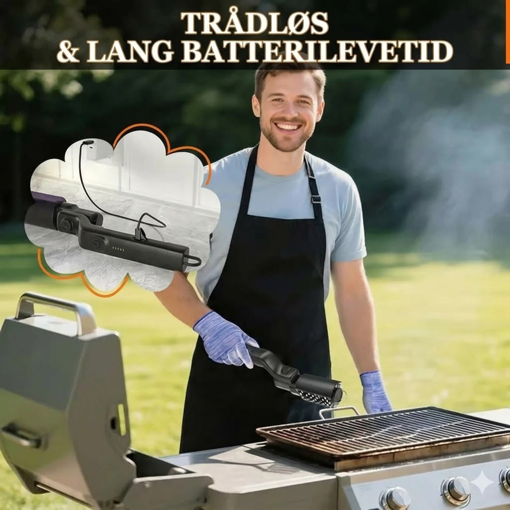 Ledningsfri elektrisk grillbørsterenser