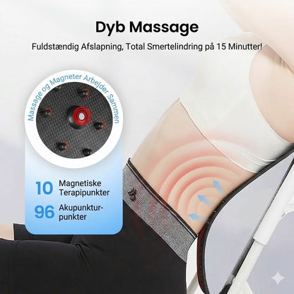 Magnetisk akupunkturmassage og rygstrækker til lænderyggen
