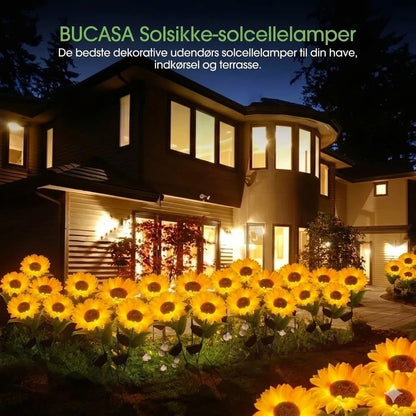 Vandtætte solcellelamper (3 solsikkelamper)
