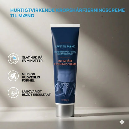 Hurtigtvirkende hårfjerningscreme til mænd