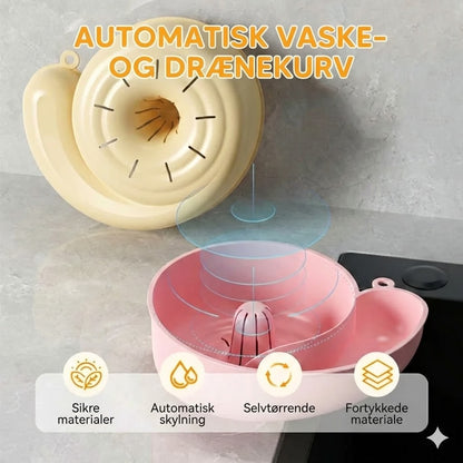 Automatisk vaske- og dræningskurv til frugt og grøntsager