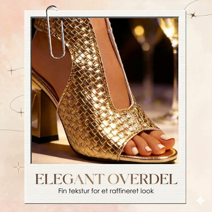 Elegante damesandaler med peep-toe-hæl