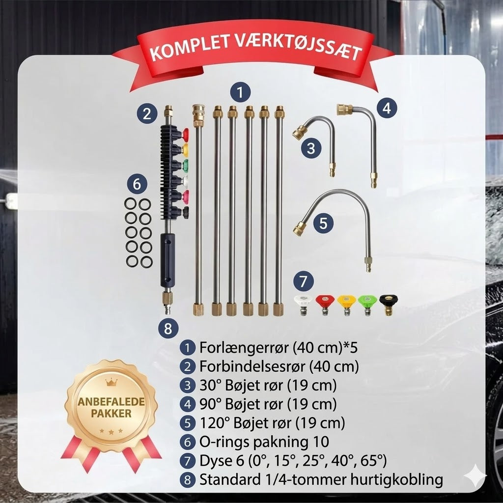 4000 PSI højtryksrenser-lansesæt