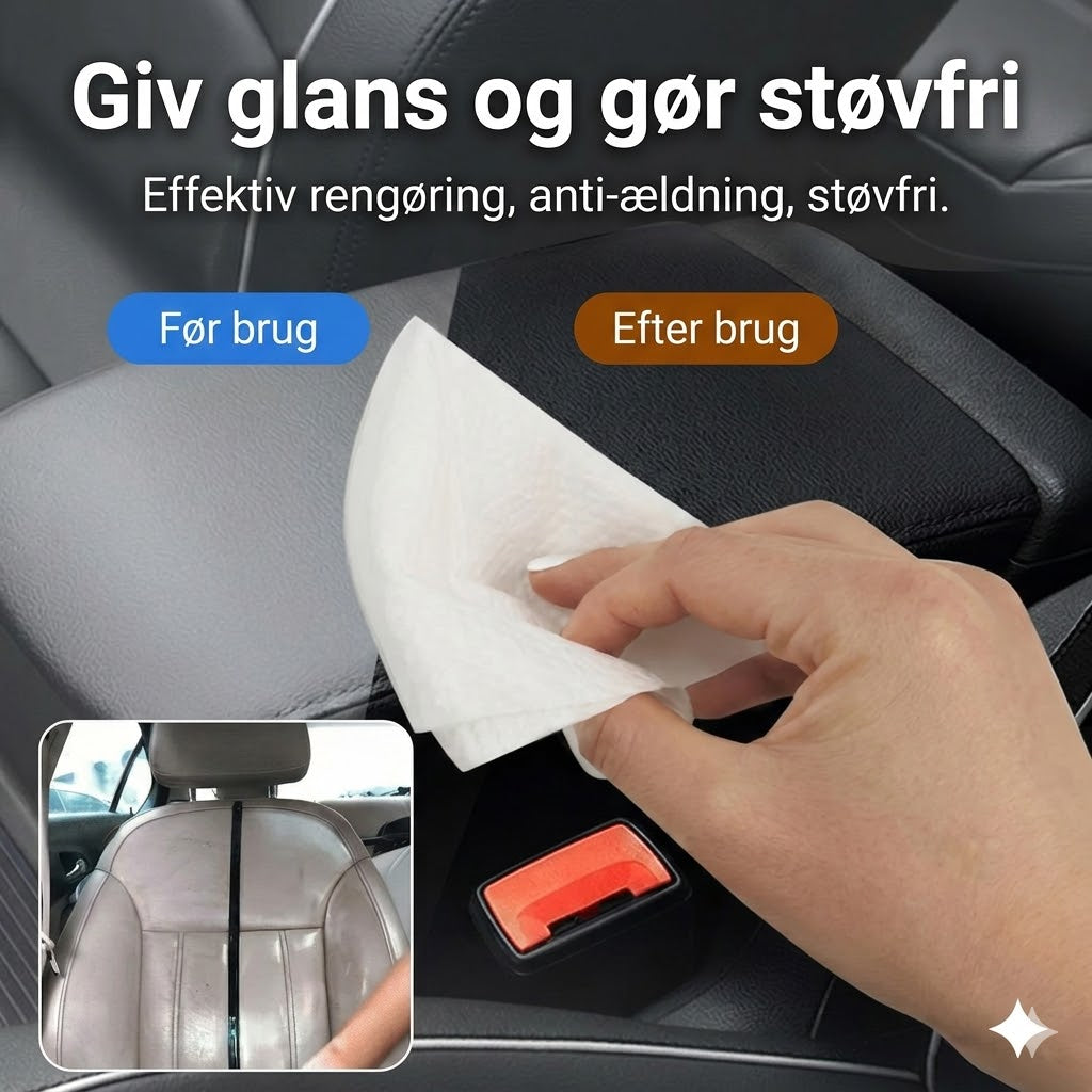 Vådservietter til bilinteriør