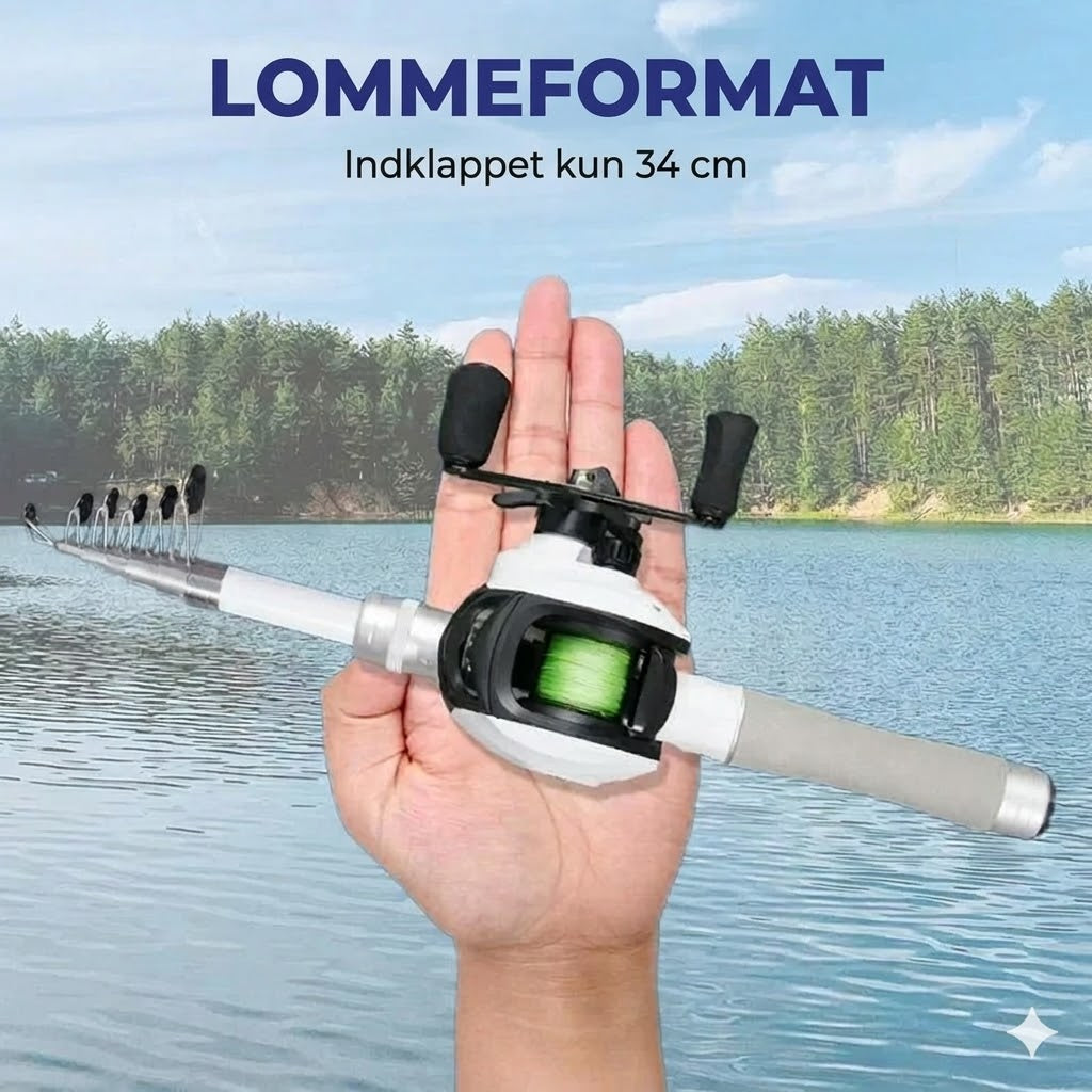Bærbar teleskopfiskestang