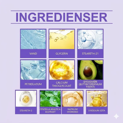 Mild og smertefri creme til fjernelse af ansigtshår