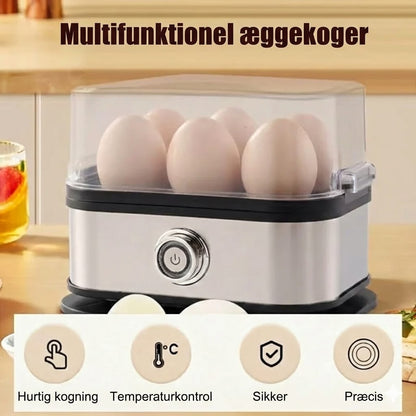 Multifunktionel æggekoger med gennemsigtigt låg