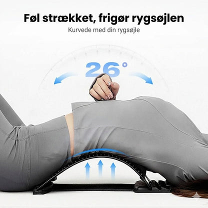 Magnetisk akupunkturmassage og rygstrækker til lænderyggen