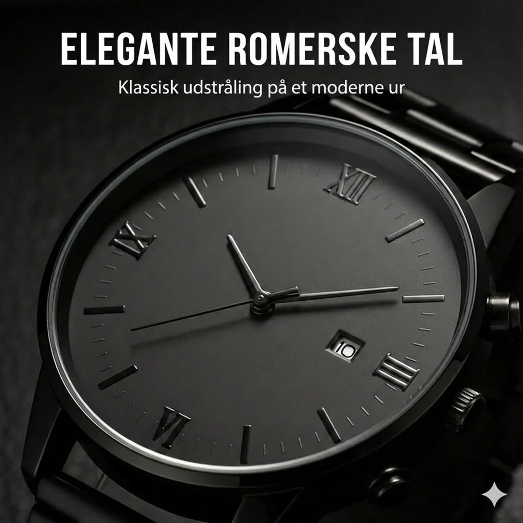 Minimalistisk kvartsur til mænd med datovisning