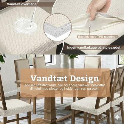 Vandtæt jacquard-stolebetræk: Stilfuldt & pletfrit